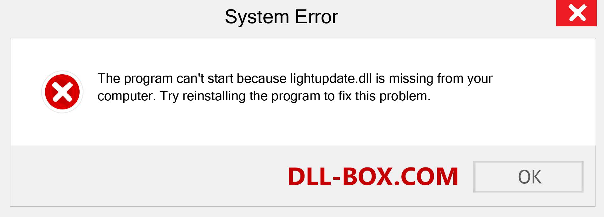  lightupdate.dll file is missing?. Download for Windows 7, 8, 10 - Fix  lightupdate dll Missing Error on Windows, photos, images